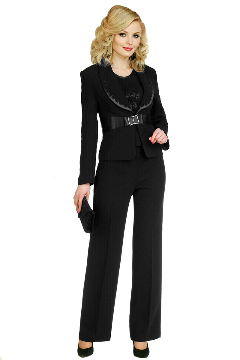 Картинка Костюм женский четверка (жакет, блуза, брюки, сумочка) от интернет-магазина женской одежды LaTaDa