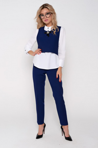 Картинка Костюм женский тройка (жилет, блуза, брюки) от интернет-магазина женской одежды LaTaDa