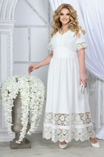 Белое платье Ninele 7329